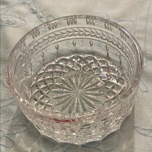 Elegant Bombay Crystal  Glass Bowl signed